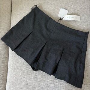 (BNWT) Zara Charcoal Gray Mini Skirt with Built-in Shorts